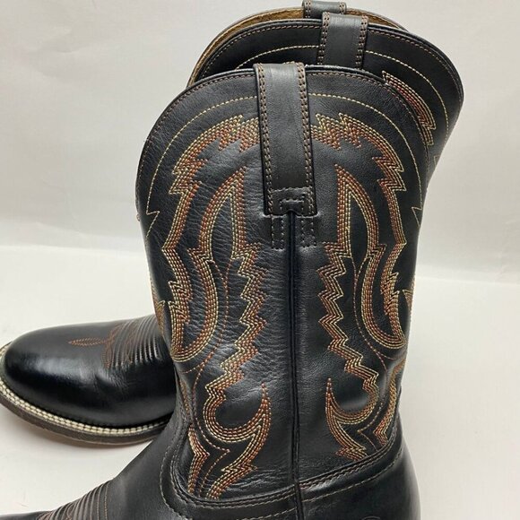ARIAT Mens Circuit Competitor Round Toe Black Brown Detail Boots Size 9.5 - Picture 4 of 10